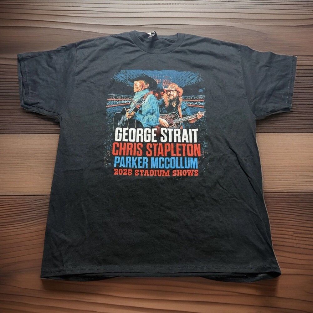 George Strait Chris Stapleton Parker McCollum 2025 Stadium Shows NWOT XL D09